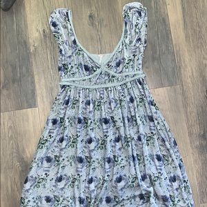 Free People Floral Velvet Dress